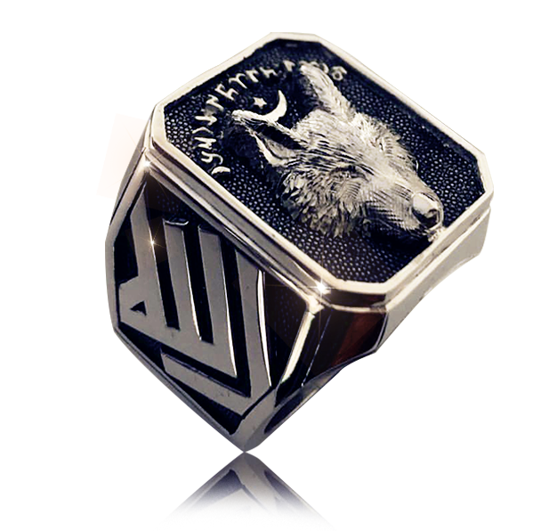 Wolf Silver Ring
