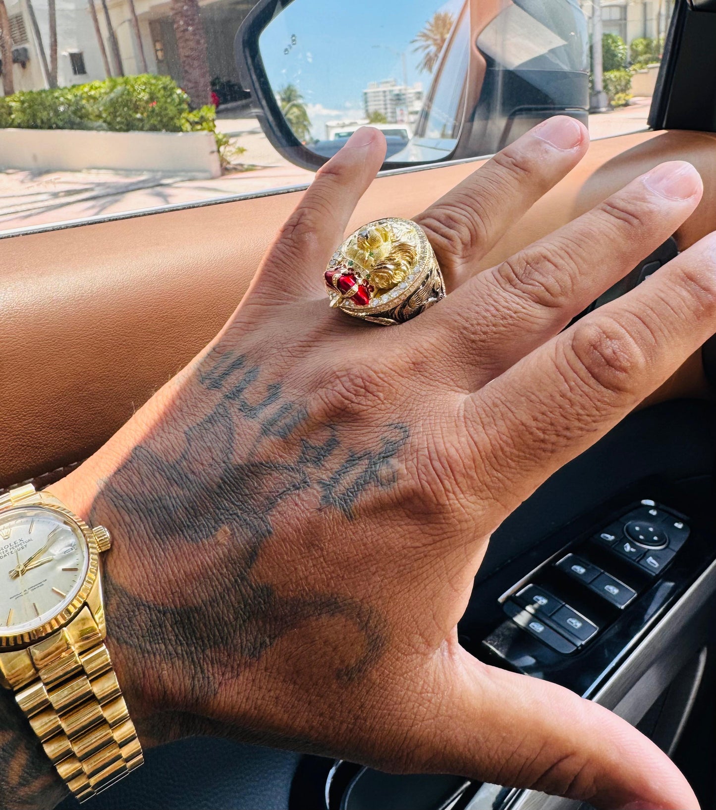 King Lion Ring 18k Gold - Diamonds