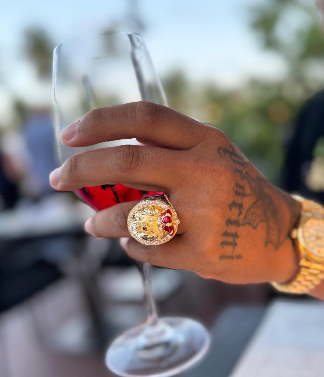 King Lion Ring 18k Gold - Diamonds
