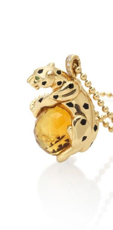 Panther Necklace Solid Gold 18K Natural Diamond