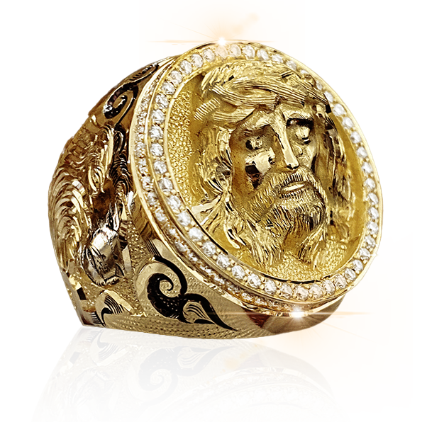 Jesus Ring Special Edition 18K Gold - Diamonds