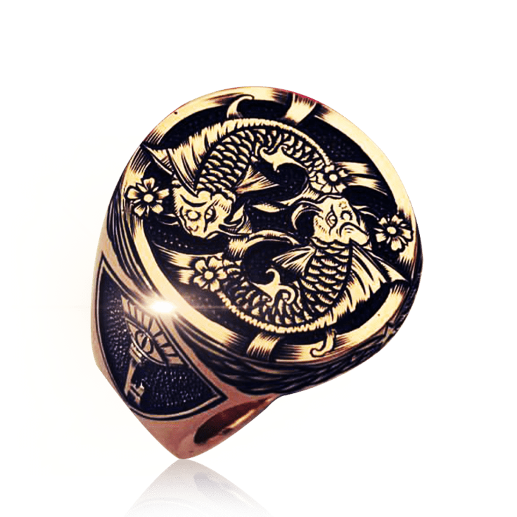 KOI Emperor Ring 18k Gold Rose