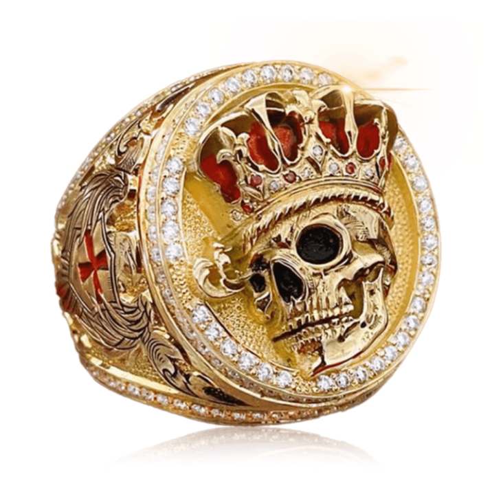 King Skull Ring Special Edition 18k Gold - Diamonds.