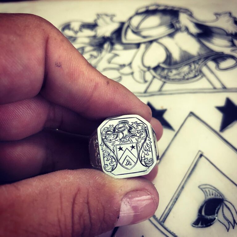 Family Crest Silver Ring.