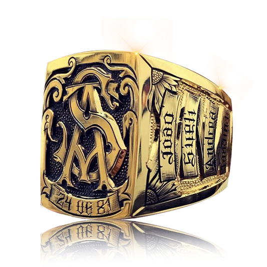 Monogram Emperor Ring 18k Gold