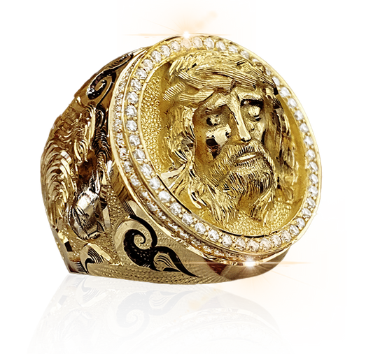 Jesus Ring Special Edition 18K Gold - Diamonds