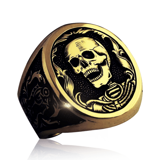 Emperor Skull Ring 18k Gold