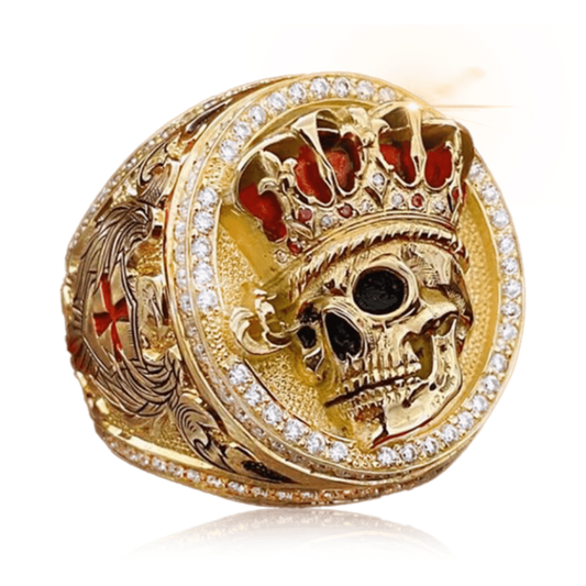 King Skull Ring Special Edition 18k Gold - Diamonds.